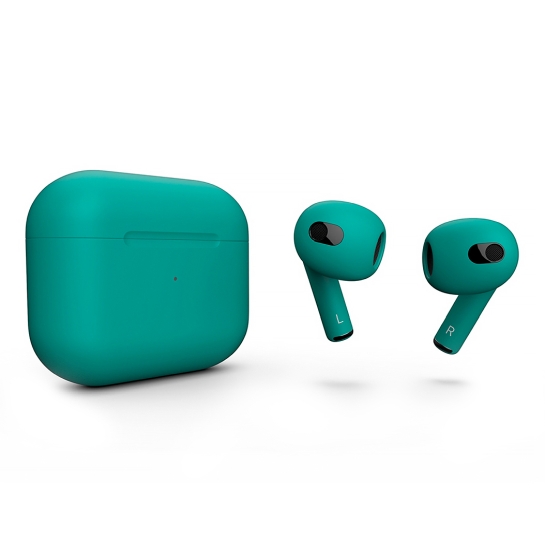 Матові навушники Apple AirPods 3 with Wireless Charging Case Marrs Green - ціна, характеристики, відгуки, розстрочка, фото 1