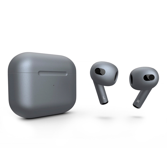 Матові навушники Apple AirPods 3 with Wireless Charging Case Silver Plate Metal - ціна, характеристики, відгуки, розстрочка, фото 1