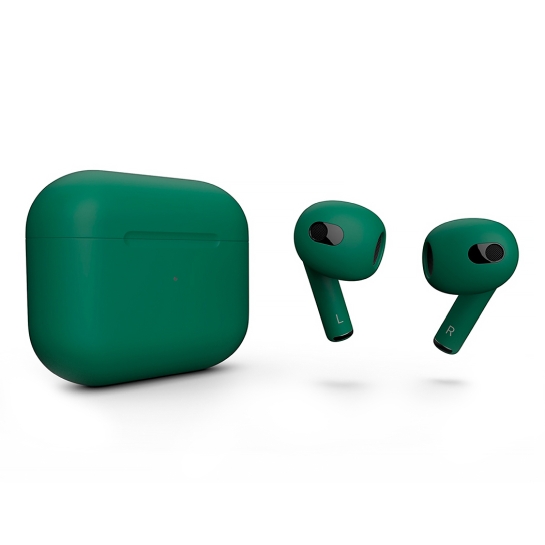 Матові навушники Apple AirPods 3 with Wireless Charging Case Viridian - ціна, характеристики, відгуки, розстрочка, фото 1