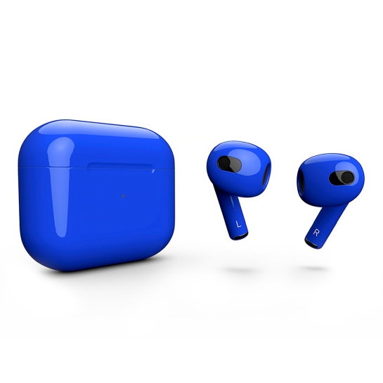 Глянцеві навушники Apple AirPods 3 with Wireless Charging Case Lapis Blue - ціна, характеристики, відгуки, розстрочка, фото 1