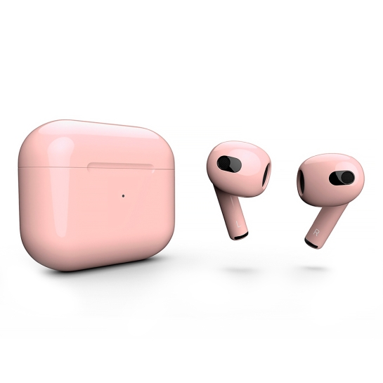 Глянцевые наушники Apple AirPods 3 with Wireless Charging Case Pink Champagne - цена, характеристики, отзывы, рассрочка, фото 1