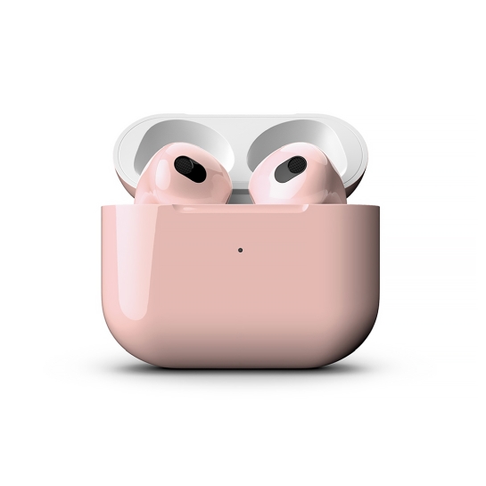 Глянцеві навушники Apple AirPods 3 with Wireless Charging Case Pink Champagne - ціна, характеристики, відгуки, розстрочка, фото 2