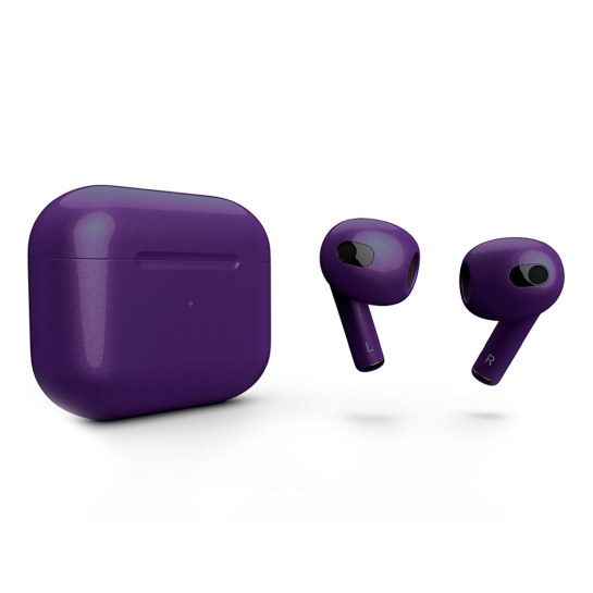 Глянцеві навушники Apple AirPods 3 with Wireless Charging Case Bright Violet Metal - ціна, характеристики, відгуки, розстрочка, фото 1