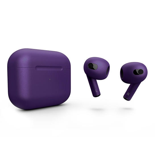 Матові навушники Apple AirPods 3 with Wireless Charging Case Bright Violet Metal - ціна, характеристики, відгуки, розстрочка, фото 1