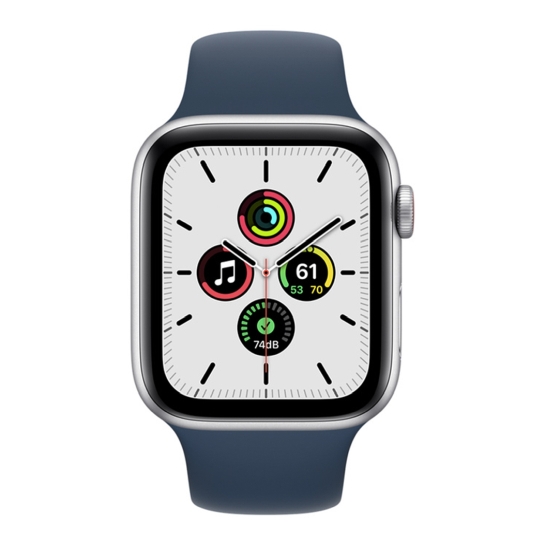 Смарт-часы Apple Watch SE 44mm Silver Aluminum Case with Abyss Blue Sport Band - цена, характеристики, отзывы, рассрочка, фото 2