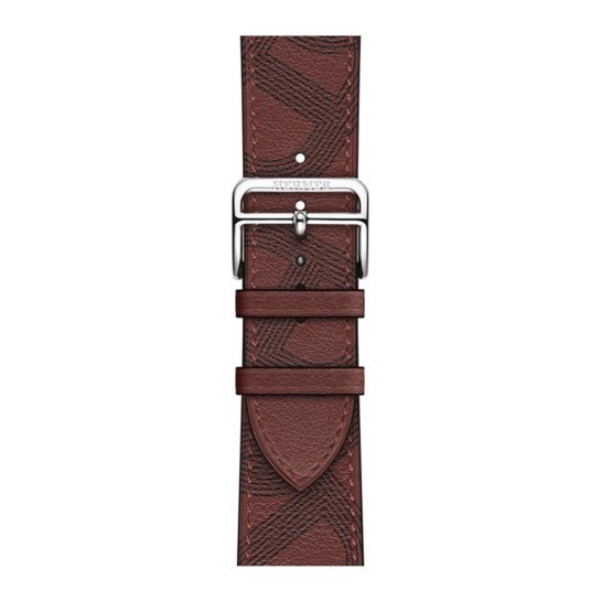Смарт-часы Apple Watch Hermes Series 7 + LTE 45mm Silver Stainless Steel with Rouge H/Noir Swift Leather - цена, характеристики, отзывы, рассрочка, фото 3