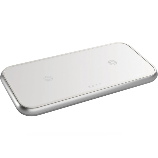 Беспроводное зарядное устройство ZENS Dual Aluminium Wireless Charger with 30W USB-C PD Wall Charger White