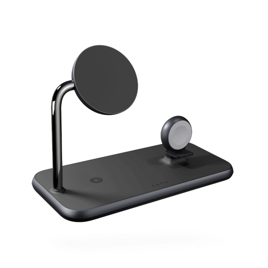 Беспроводное зарядное устройство ZENS Wireless Charger Base Station MagSafe with 30W USB-C Black