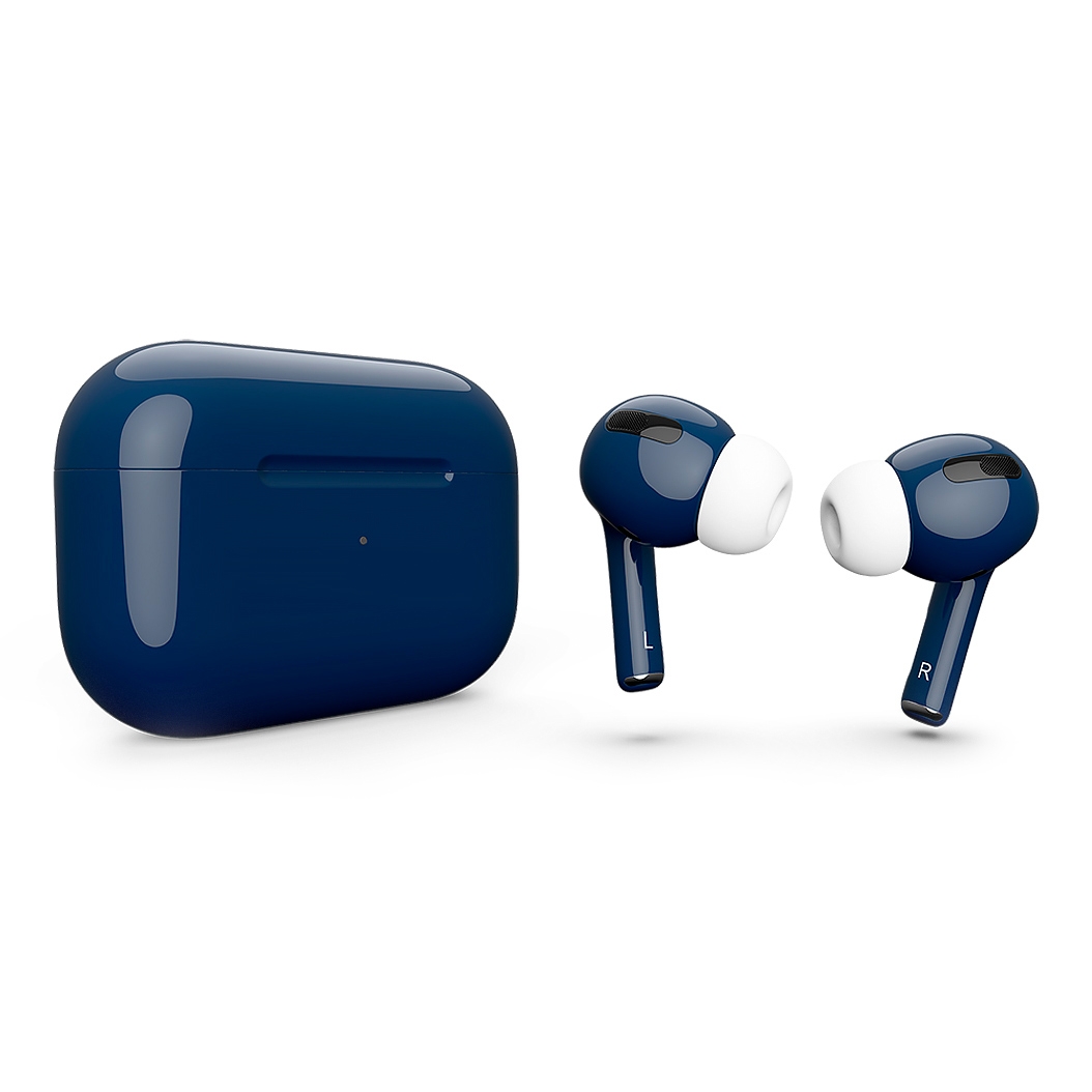 Глянцеві навушники Apple AirPods Pro with Magsafe Navy Peony - ціна, характеристики, відгуки, розстрочка, фото 1