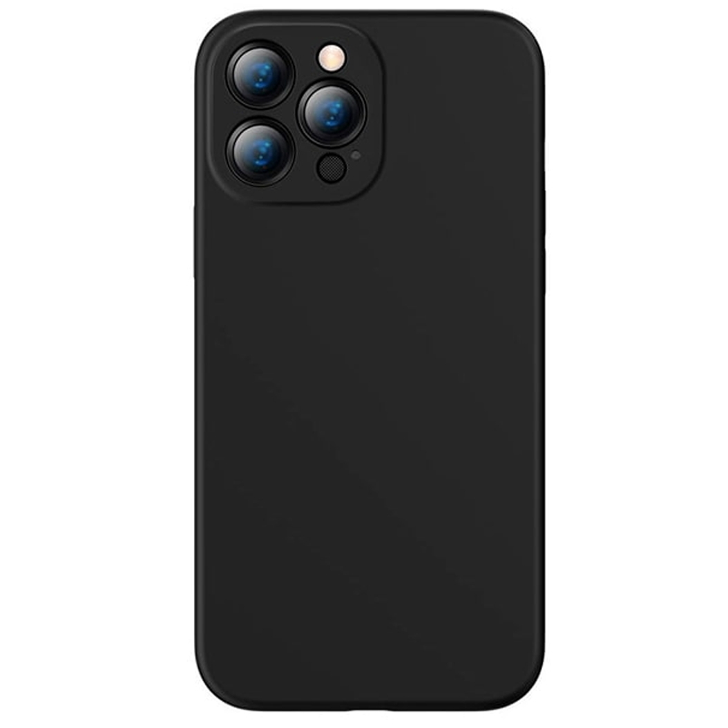 Чехол Baseus Liquid Silica Gel Protective Case for iPhone 13 Pro Max Black - цена, характеристики, отзывы, рассрочка, фото 1