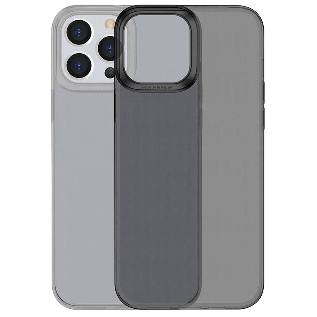Чехол Baseus Simplicity Transparent TPU Case for iPhone 13 Pro Max Black - цена, характеристики, отзывы, рассрочка, фото 1