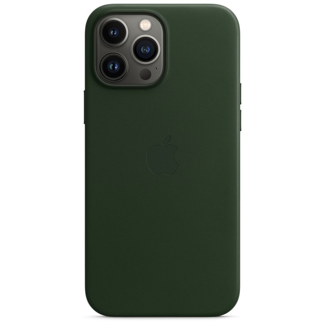 Чохол Apple Leather Case with MagSafe for iPhone 13 Pro Max Sequoia Green Original Assembly