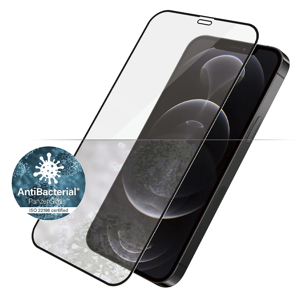 Захисне скло PanzerGlass Apple iPhone 12/12 Pro Сase Friendly AB, Black - ціна, характеристики, відгуки, розстрочка, фото 6