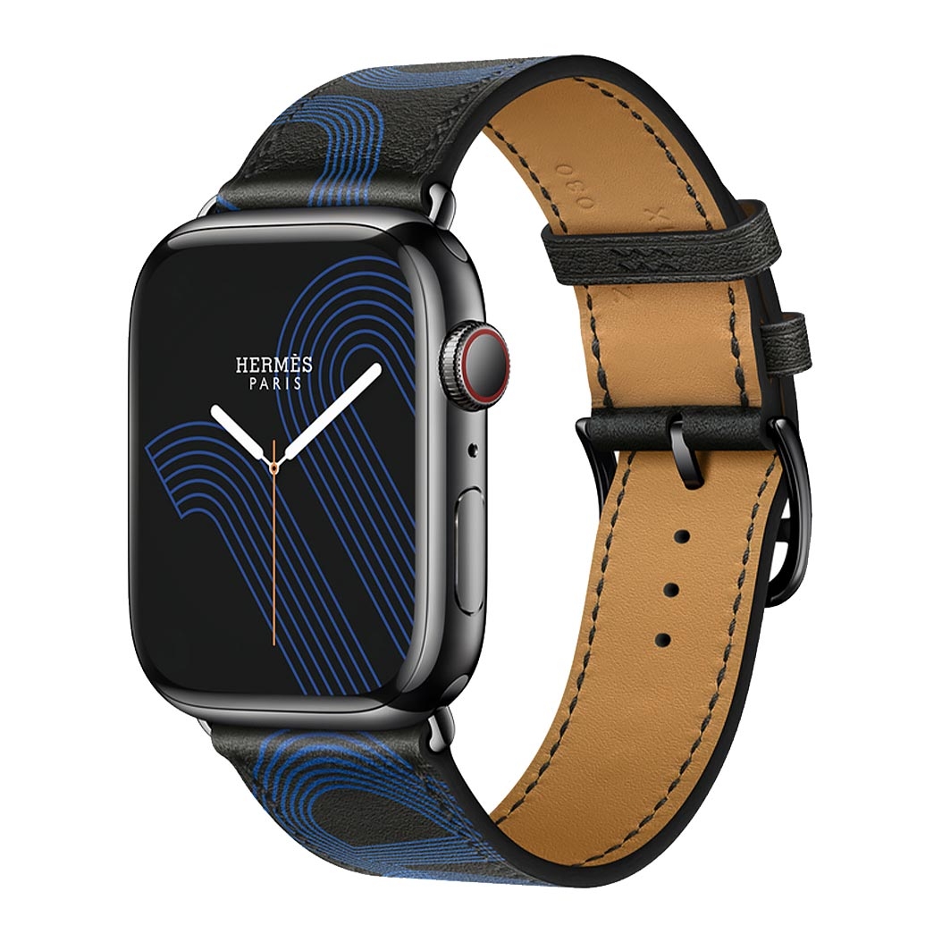 Смарт-часы Apple Watch Hermes Series 7 + LTE 45mm Space Black Stainless Steel with Circuit H Single Tour - цена, характеристики, отзывы, рассрочка, фото 1
