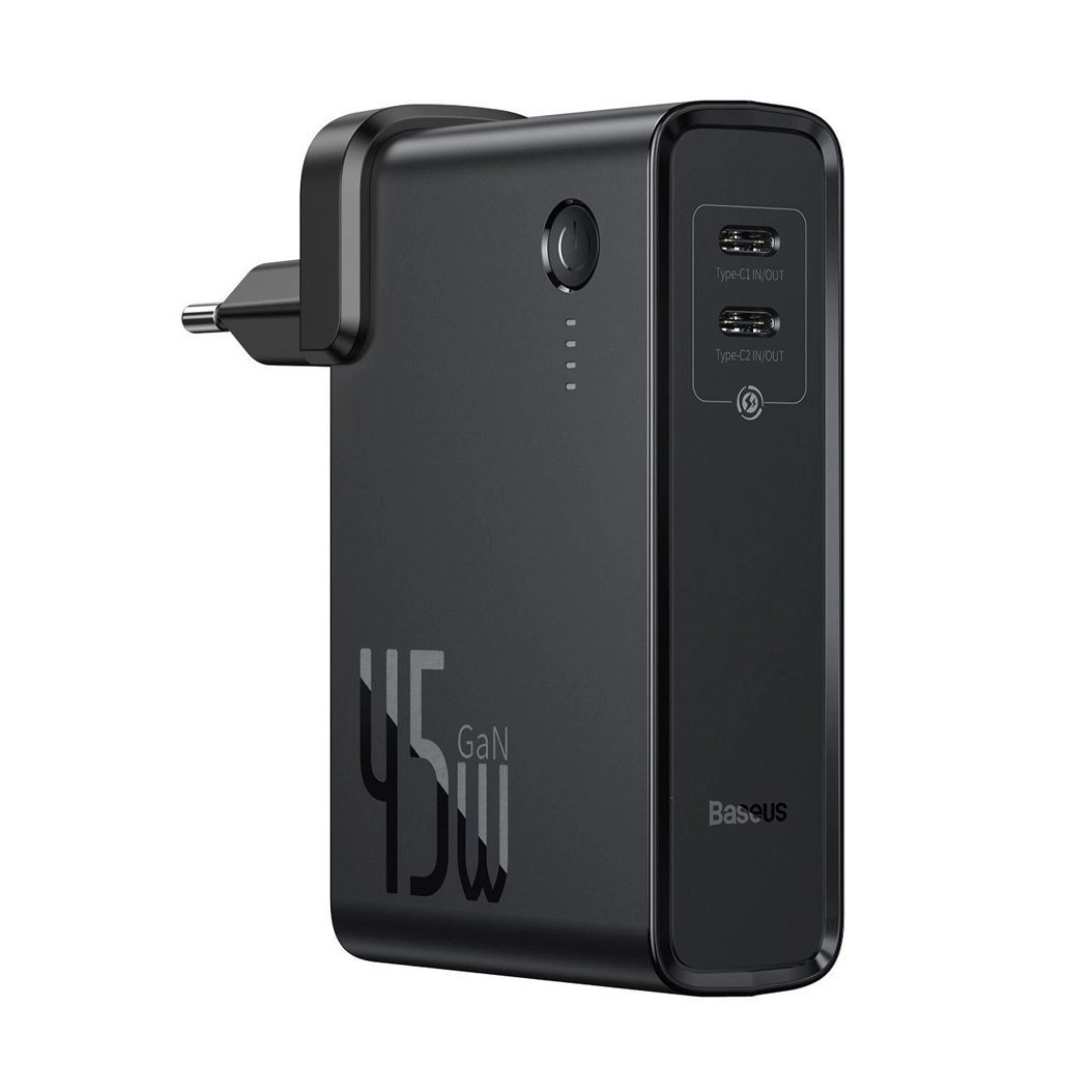 Зарядное устройство Baseus 2in1 Quick Charger & Power Bank GaN Charger C+C 10000mAh 45W Black