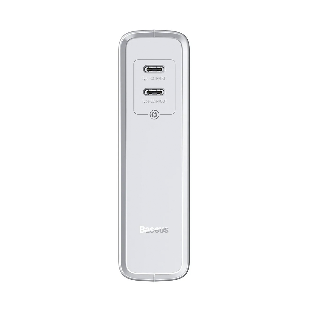 Зарядний пристрій Baseus 2in1 Quick Charger & Power Bank GaN Charger C+C 10000mAh 45W White - ціна, характеристики, відгуки, розстрочка, фото 2
