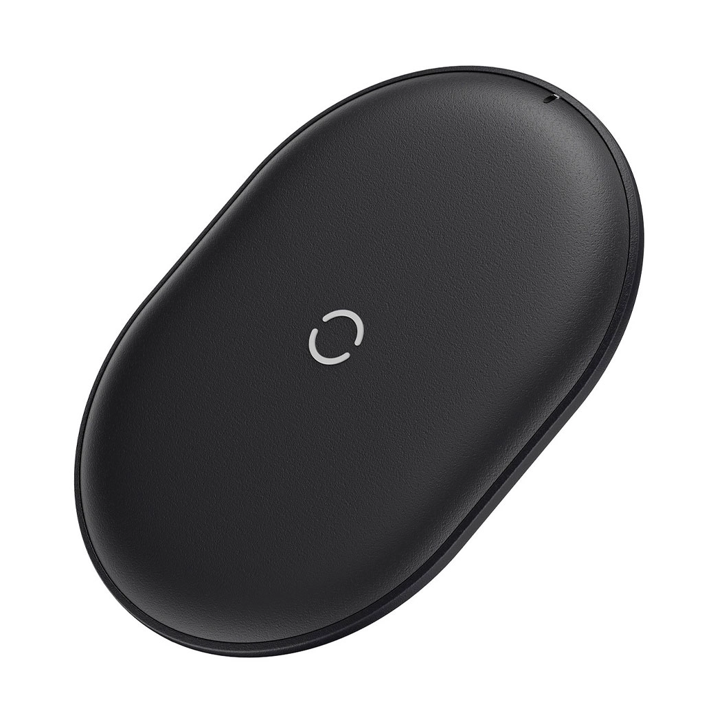 Бездротовий зарядний пристрій Baseus Cobble Wireless Charger 15W Black - цена, характеристики, отзывы, рассрочка, фото 1