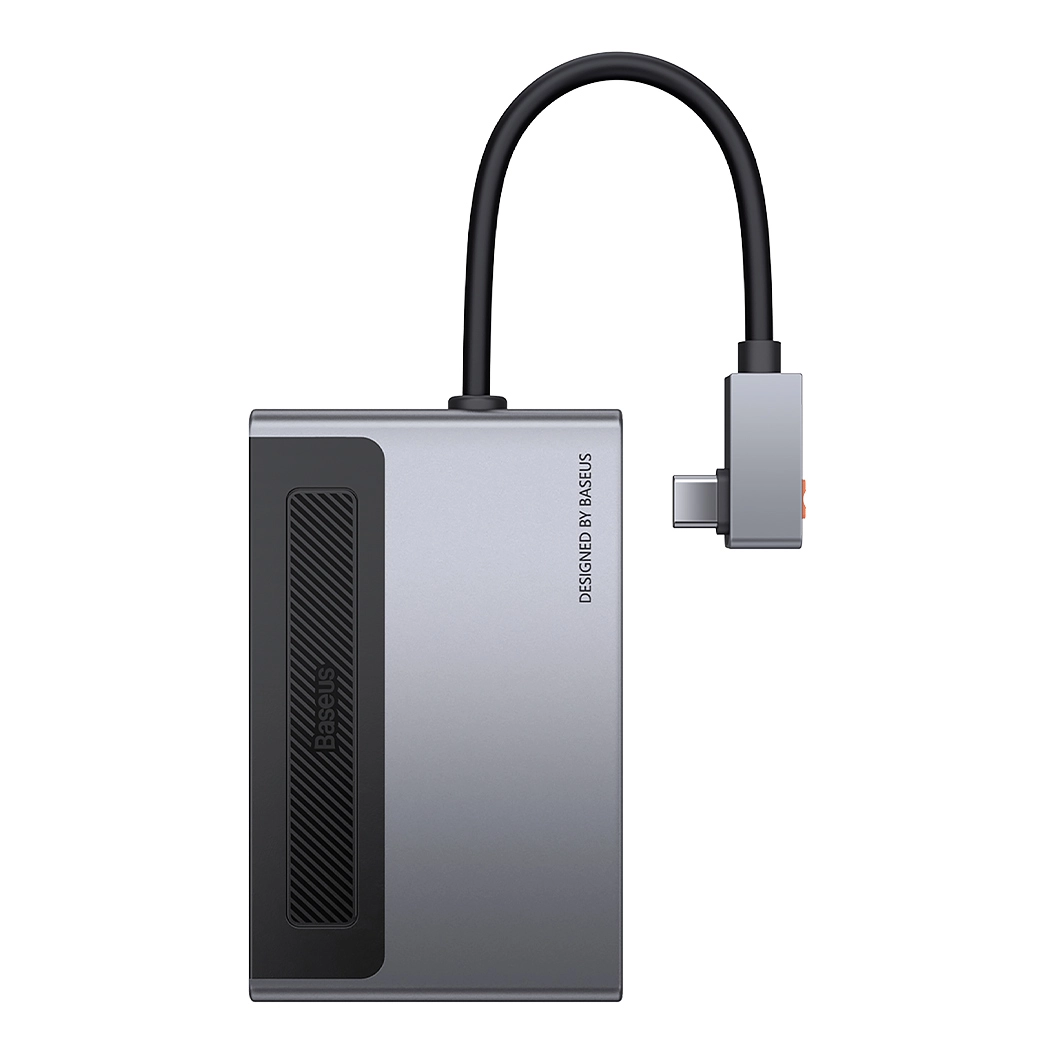 USB-хаб Baseus Magic Multifunctional Type-C HUB with a Retractable Clip Standard Edition Space Gray - цена, характеристики, отзывы, рассрочка, фото 1