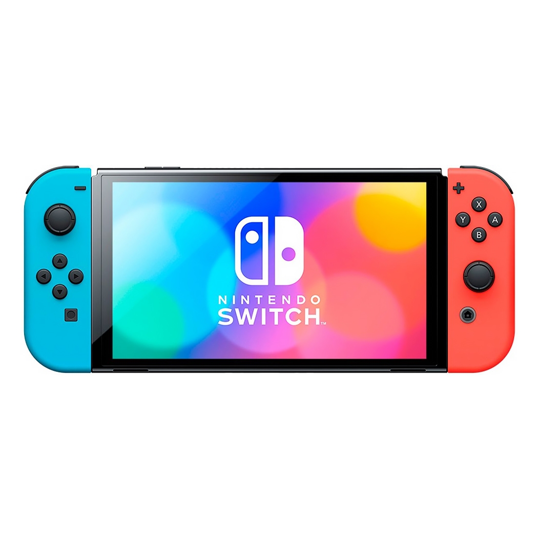 Ігрова консоль Nintendo Switch OLED with Neon Blue and Neon Red Joy-Con - ціна, характеристики, відгуки, розстрочка, фото 1
