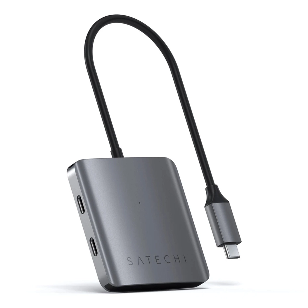 Переходник Satechi Aluminum Type-C 4-Port Hub Space Gray - цена, характеристики, отзывы, рассрочка, фото 1