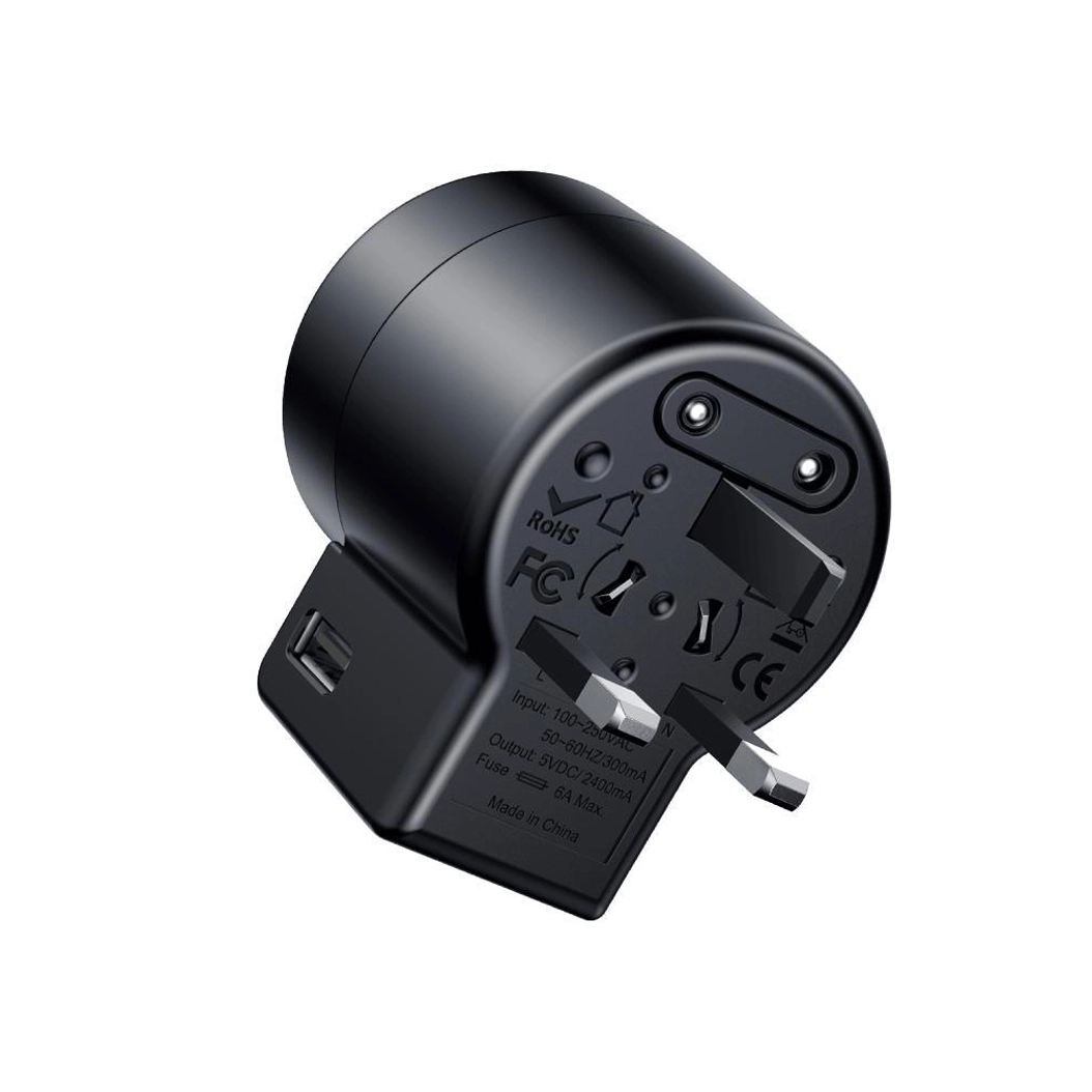 Адаптер Baseus Rotation Type Universal Charger Black
