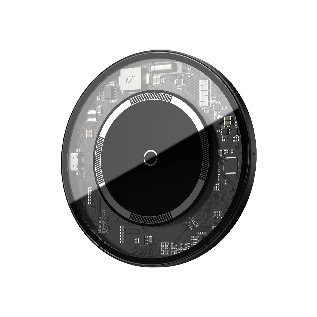 Беспроводное зарядное устройство Baseus Simple Magnetic 15W Wireless Charger Transparent - цена, характеристики, отзывы, рассрочка, фото 1
