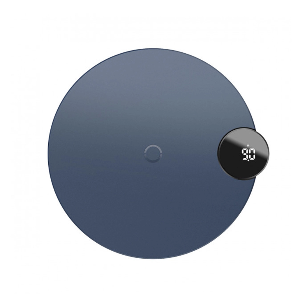 Бездротовий зарядний пристрій Baseus Digtal LED Display Wireless Charger Blue