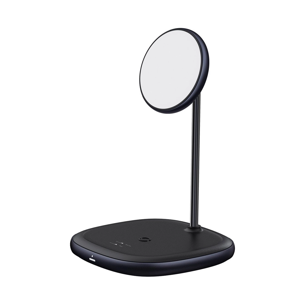 Беспроводное зарядное устройство Baseus Swan 2-in-1 Wireless Magnetic Charging Bracket 20W Black - цена, характеристики, отзывы, рассрочка, фото 1