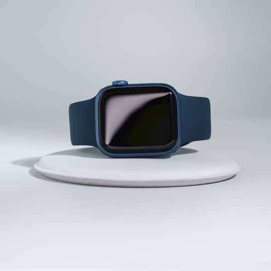 Б/У Смарт-годинник Apple Watch Series 7 + LTE 41mm Blue Aluminum Case with Abyss Blue Sport Band (Відмінний) - ціна, характеристики, відгуки, розстрочка, фото 1