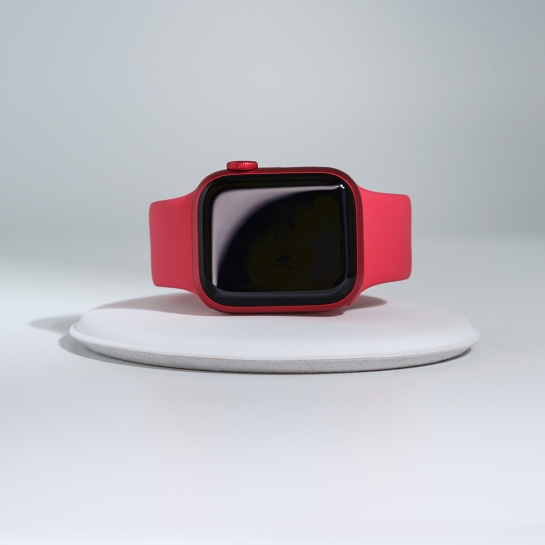 Б/У Смарт-часы Apple Watch Series 7 45mm PRODUCT (RED) Aluminum Case with Red Sport Band (Идеальное) - цена, характеристики, отзывы, рассрочка, фото 1