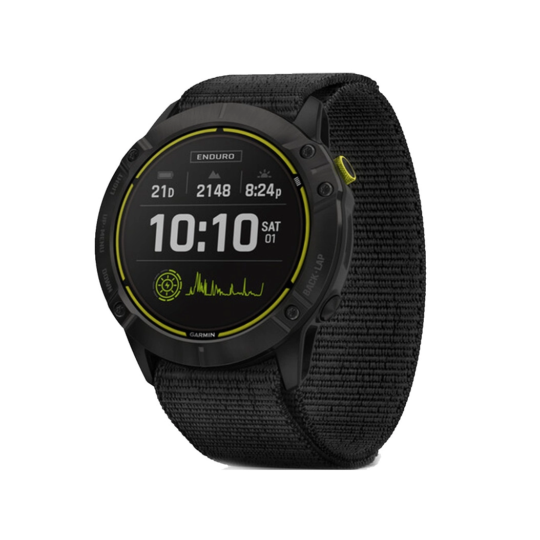 Спортивные часы Garmin Enduro Carbon Grey DLC Titanium with Black UltraFit Nylon Strap - цена, характеристики, отзывы, рассрочка, фото 1