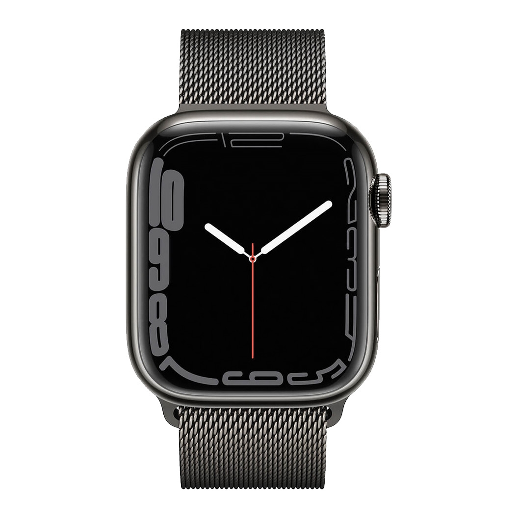 Смарт-часы Apple Watch Series 7 + LTE 45mm Graphite Stainless Steel Case with Graphite Milanes Loop (open box) - цена, характеристики, отзывы, рассрочка, фото 2