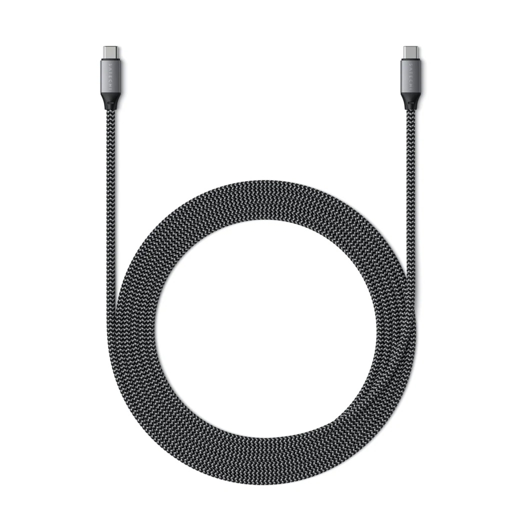 Кабель Satechi USB-C to USB-C Cable 100W Space Gray (2 m) - ціна, характеристики, відгуки, розстрочка, фото 1
