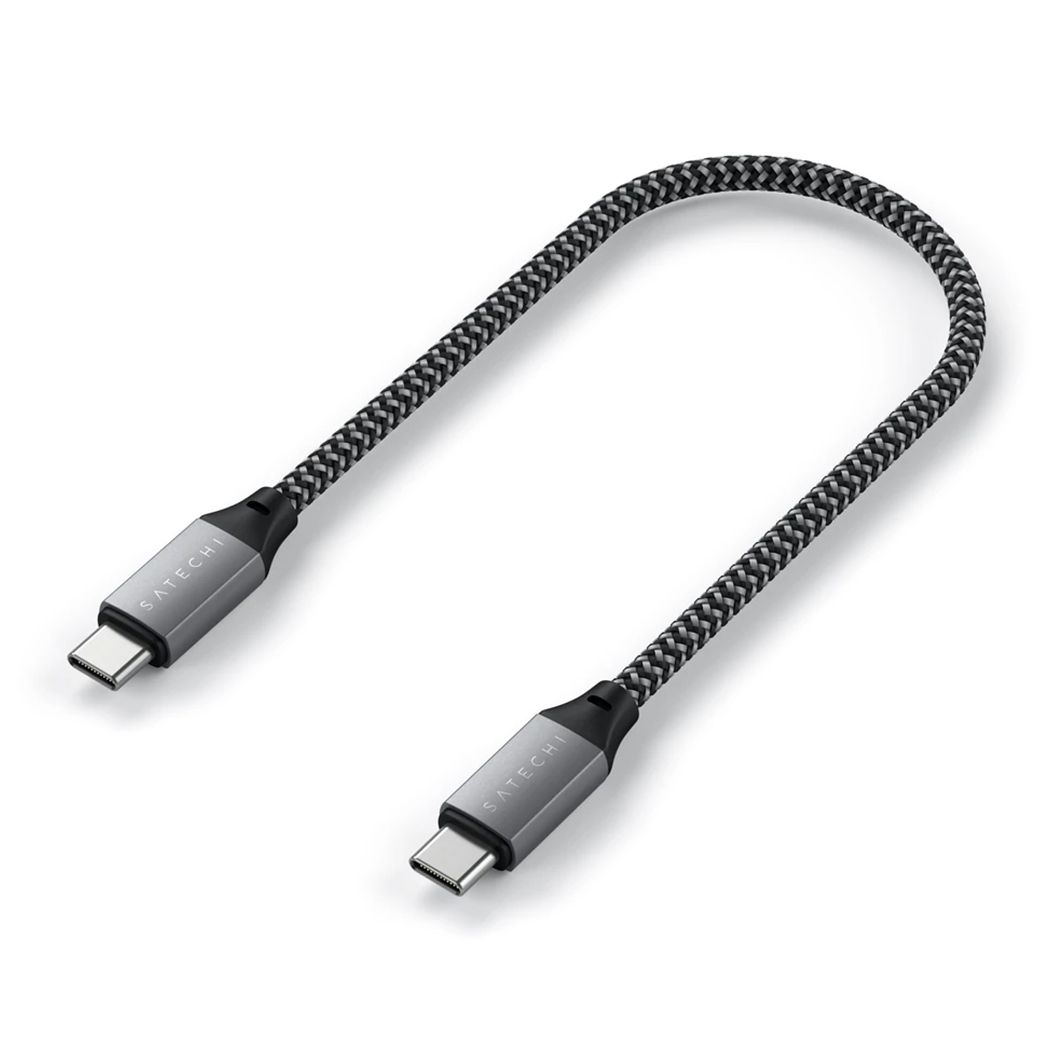 Кабель Satechi USB-C to USB-C Cable 100W Space Gray (25 cm)
