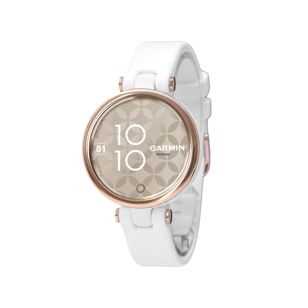 Спортивные часы Garmin Lily Cream Gold Bezel with White Case and Silicone Band - цена, характеристики, отзывы, рассрочка, фото 1