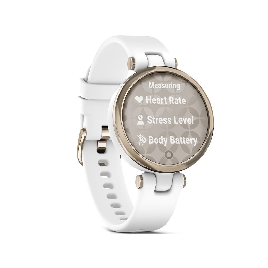 Спортивные часы Garmin Lily Cream Gold Bezel with White Case and Silicone Band