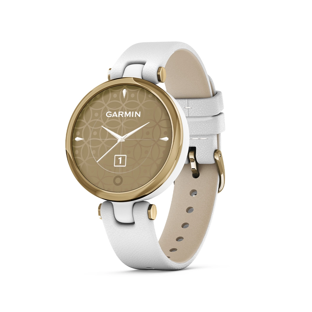 Спортивные часы Garmin Lily Classic Light Gold Bezel with White Case and Italian Leather Band