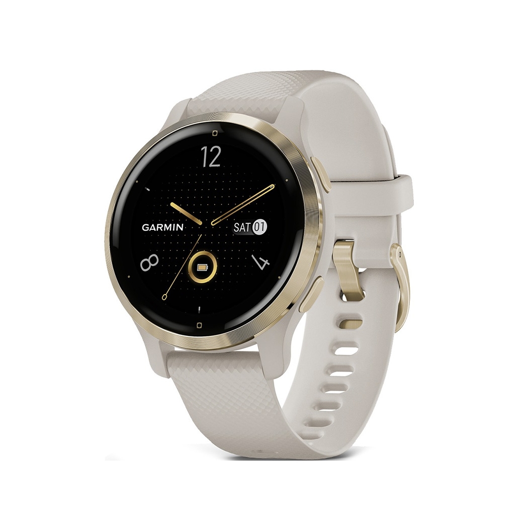 Спортивные часы Garmin Venu 2S Light Gold Stainless Steel Bezel with Light Sand Case - цена, характеристики, отзывы, рассрочка, фото 1