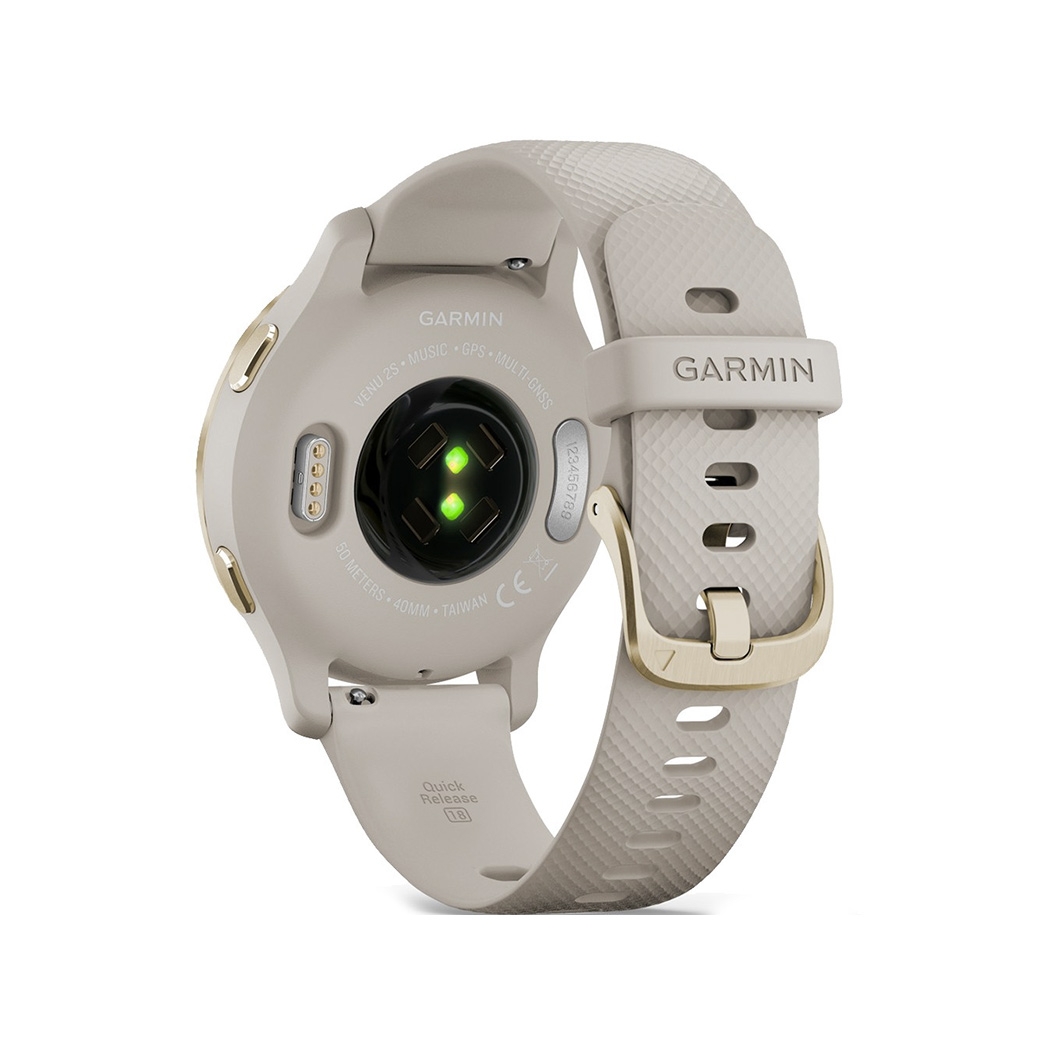 Спортивний годинник Garmin Venu 2S Light Gold Stainless Steel Bezel with Light Sand Case