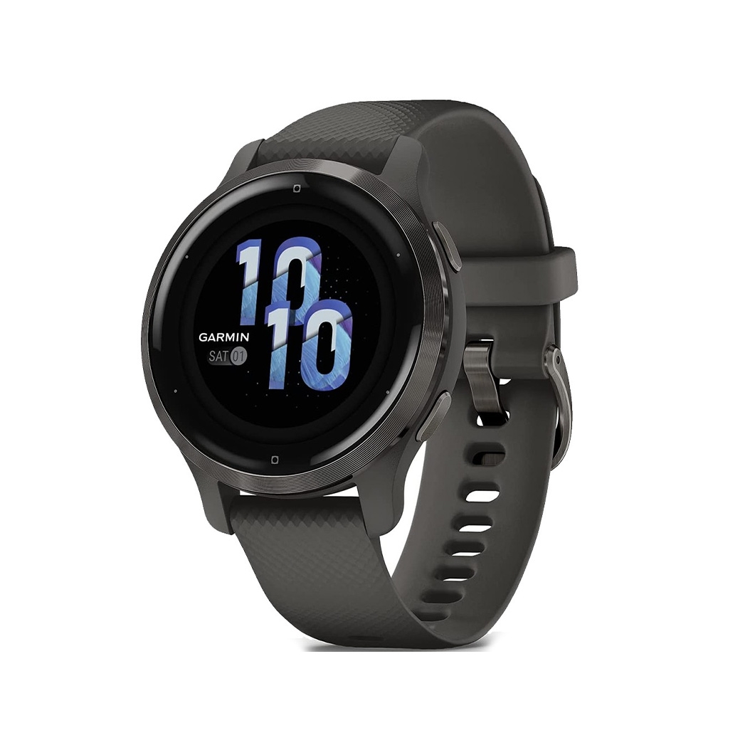 Спортивные часы Garmin Venu 2S Slate Bezel with Graphite Case and Silicone Band - цена, характеристики, отзывы, рассрочка, фото 1
