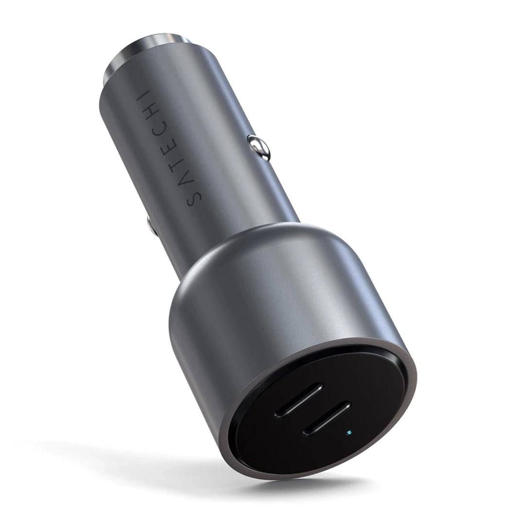 Автомобильное зарядное устройство Satechi 40W Dual USB-C PD Car Charger Space Grey