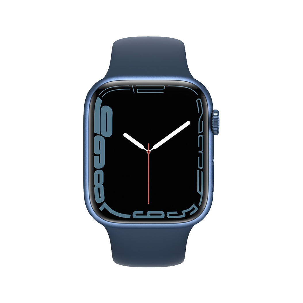 Смарт-годинник Apple Watch Series 7 + LTE 41mm Blue Aluminum Case with Abyss Blue Sport Band UA - ціна, характеристики, відгуки, розстрочка, фото 2