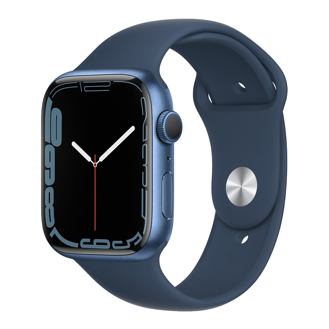 Смарт-годинник Apple Watch Series 7 45mm Blue Aluminum Case with Abyss Blue Sport Band UA - ціна, характеристики, відгуки, розстрочка, фото 1