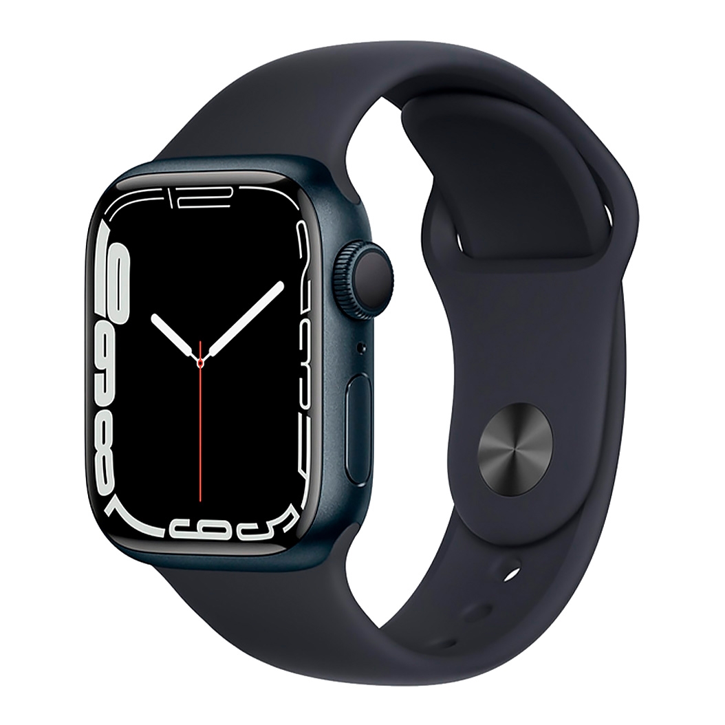 Смарт-годинник Apple Watch Series 7 45mm Midnight Aluminum Case with Midnight Sport Band UA - ціна, характеристики, відгуки, розстрочка, фото 1