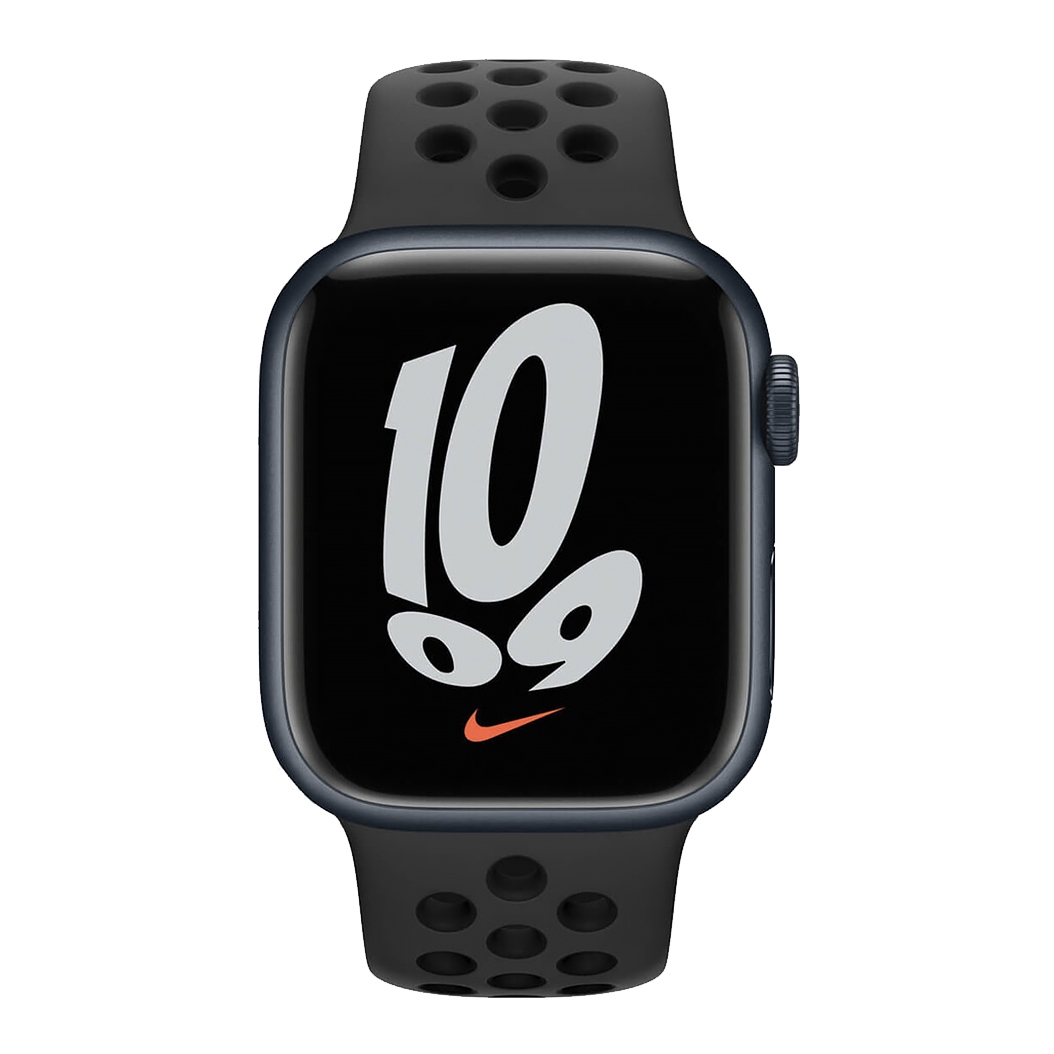 Смарт-годинник Apple Watch Series 7 Nike + 45mm Midnight Aluminum Case with Anthracite/Black Nike Sport Band UA