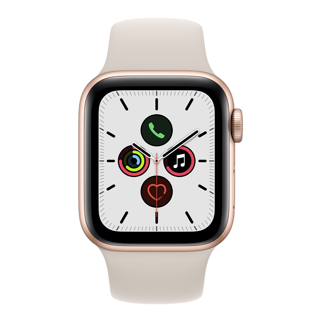 Смарт-годинник Apple Watch SE 44mm Gold Aluminum Case with Starlight Sport Band UA - ціна, характеристики, відгуки, розстрочка, фото 2