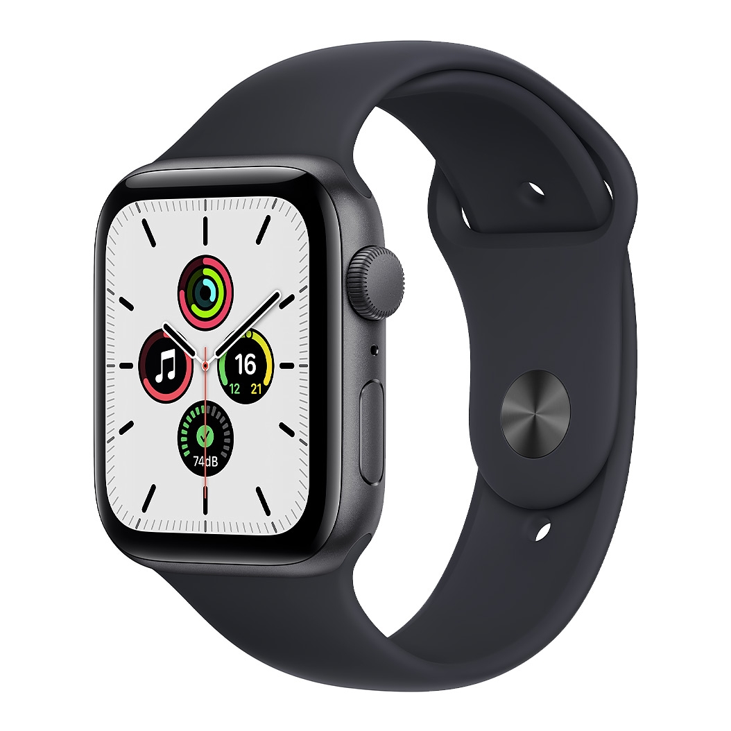 Смарт-часы Apple Watch SE 44mm Space Gray Aluminum Case with Midnight Sport Band UA - цена, характеристики, отзывы, рассрочка, фото 1