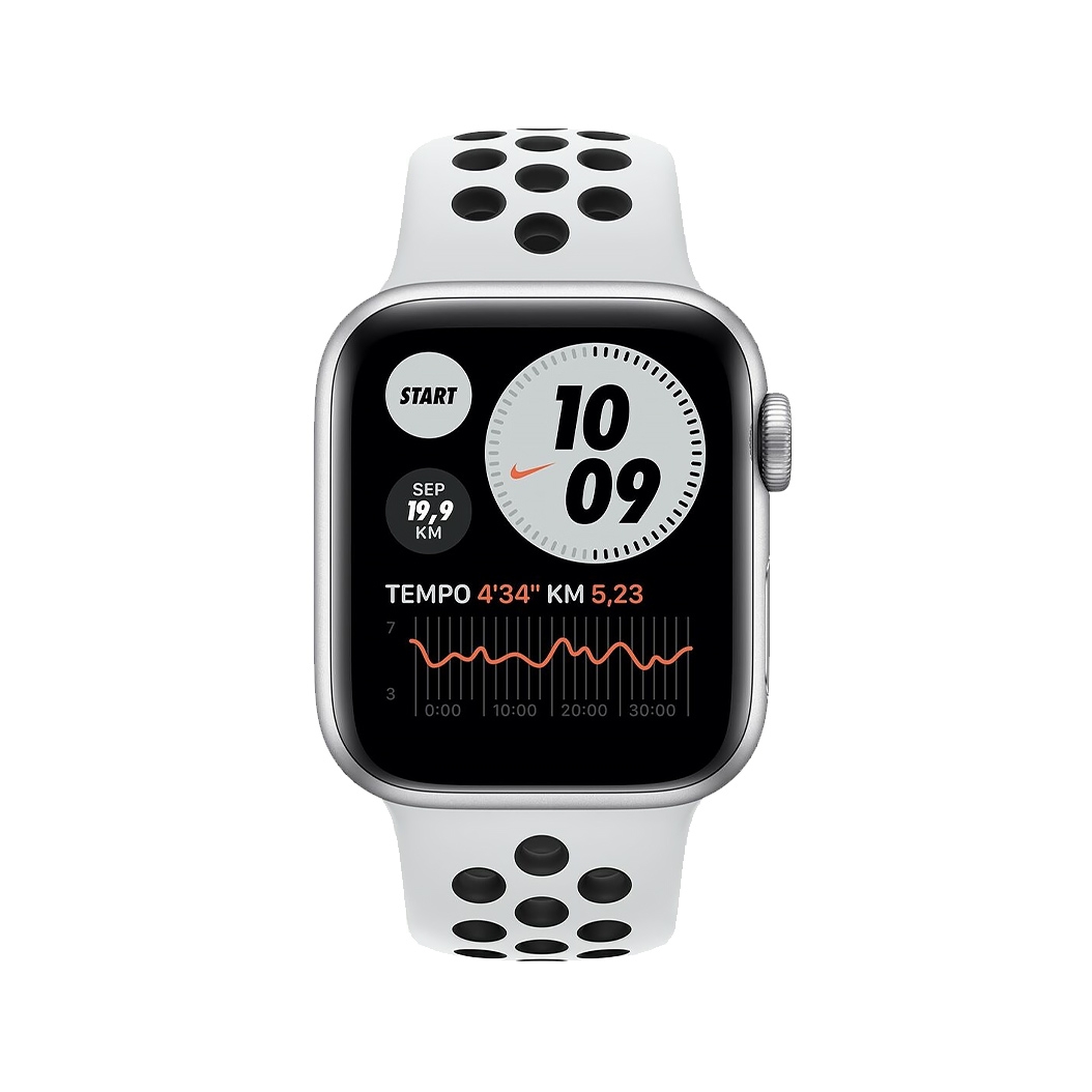 Смарт-часы Apple Watch SE Nike+ 40mm Silver Aluminum Case with Pure Platinum/Black Sport Band UA - цена, характеристики, отзывы, рассрочка, фото 2