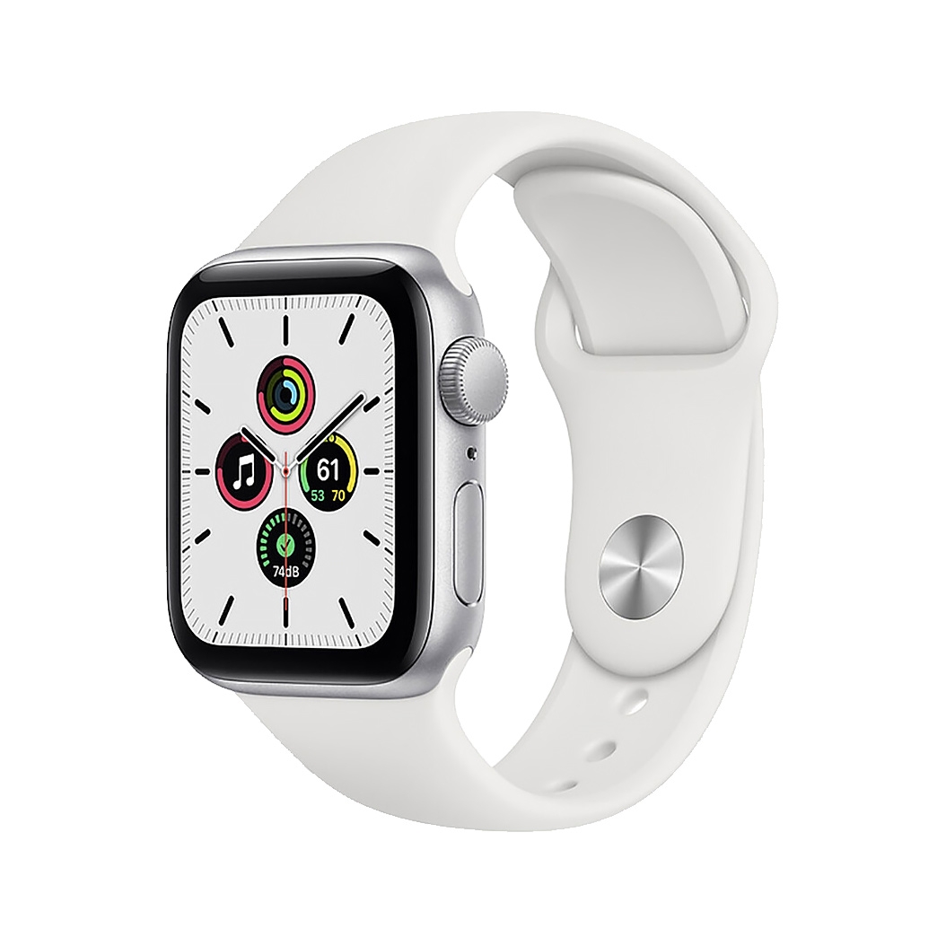 Смарт-годинник Apple Watch SE 40mm Silver Aluminum Case with White Sport Band UA - ціна, характеристики, відгуки, розстрочка, фото 1