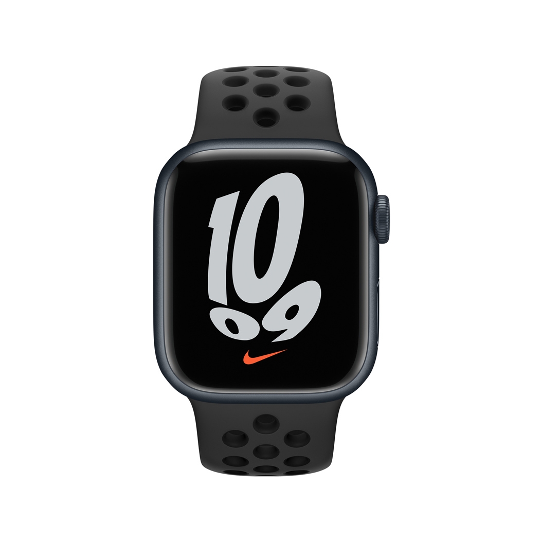 Смарт-годинник Apple Watch Series 7 Nike+ LTE 41mm Midnight Aluminum Case with Anthracite/Black Nike Sport Band
